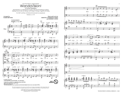 WandaVision! from the Disney+ Original Series (Choral Medley) - Anderson-Lopez /Lopez /Brymer - SAB