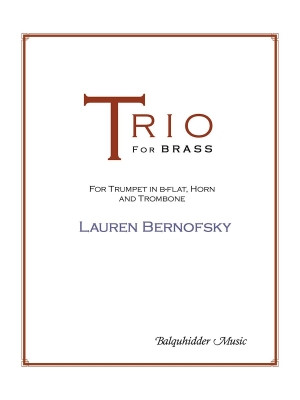 Balquhidder Music - Trio for Brass Bernofsky Partition de chef et partitions individuelles