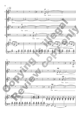 The Snow Lay On the Ground - Traditional/Wachner - SATB