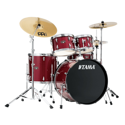 Tama - Imperialstar 5-Piece Drum Kit (22,10,12,16,SD) with Cymbals and Hardware - Candy Apple Mist