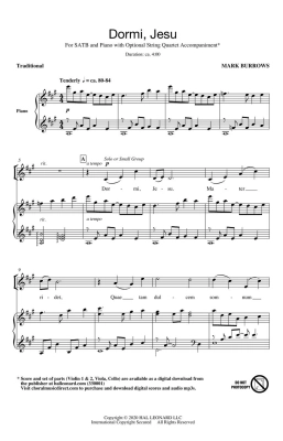 Dormi Jesu - Burrows - SATB