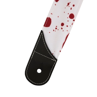 Splatter Guitar Strap - White/Red