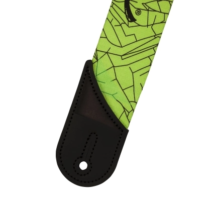 Cracked Mirror Guitar Strap - Green