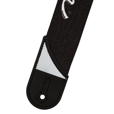 White Logo Guitar Strap - Black