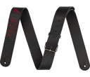 Jackson Guitars - Shark Fin Leather Strap - Black and Red