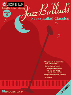Hal Leonard - Jazz Ballads: Jazz Play-Along Volume 4 - Book/CD