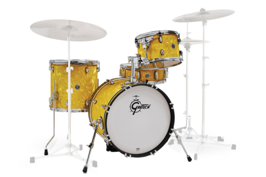 Gretsch Drums - Catalina Club 4-Piece Shell Pack (18,12,14,SD) - Yellow Satin Flame