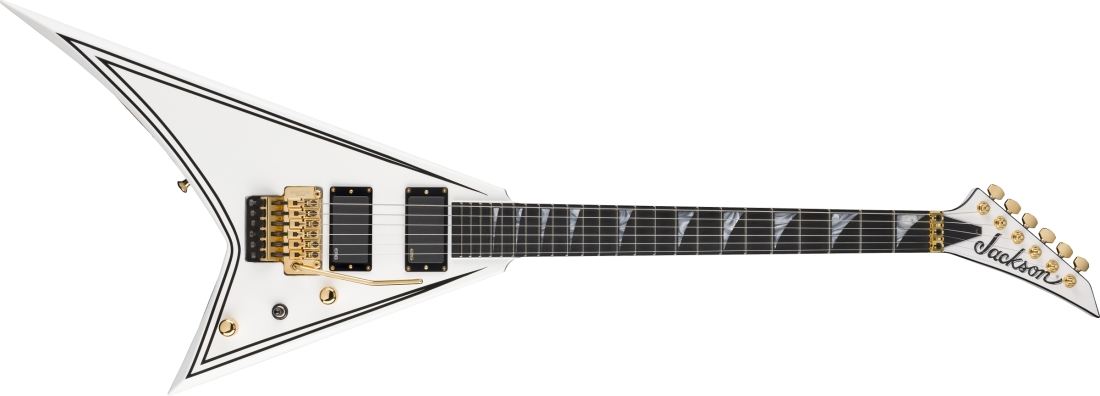 MJ Series Rhoads RR24MG, Ebony Fingerboard - White with Black Pinstripes