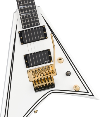 MJ Series Rhoads RR24MG, Ebony Fingerboard - White with Black Pinstripes