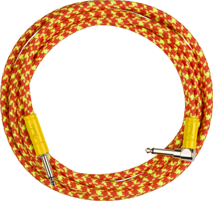 MonoNeon Angled Instrument Cable, Orange - 10 ft