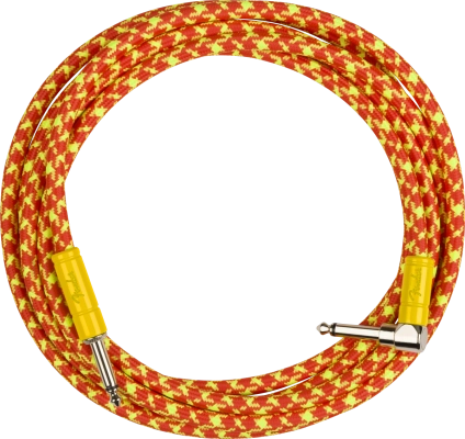 MonoNeon Angled Instrument Cable, Orange - 10 ft