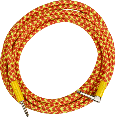MonoNeon Angled Instrument Cable, Orange - 18.6 ft