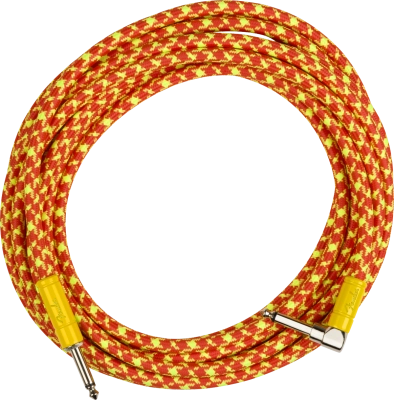 MonoNeon Angled Instrument Cable, Orange - 18.6 ft