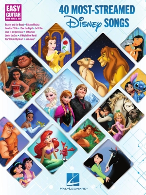 Hal Leonard - 40 Most-Streamed Disney Songs - Easy Guitar TAB - Book