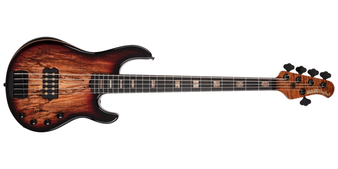 35th Anniversary StingRay5 H Bass Guitar, Roasted Flame Maple/Ebony - Spalted Sunburst