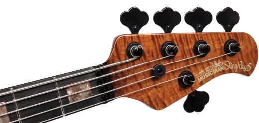 35th Anniversary StingRay5 H Bass Guitar, Roasted Flame Maple/Ebony - Spalted Sunburst