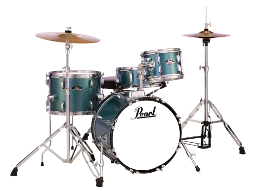 Pearl - Roadshow Complete Drum Kit (18,10,14,SD) with Hardware and Cymbals - Aqua Blue
