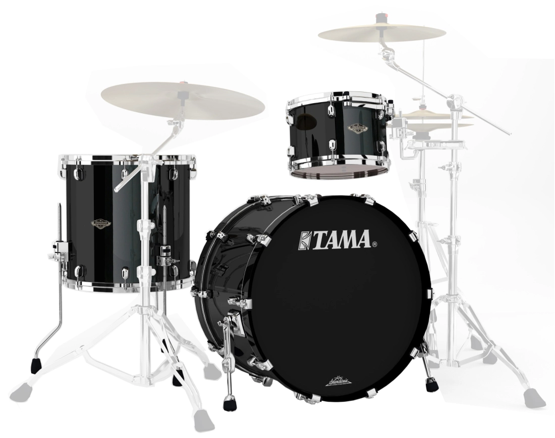 Starclassic Walnut/Birch 3-Piece Shell Pack (22,12,16) - Piano Black