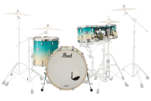 Pearl - Masters Maple Complete 4-Piece Shell Pack (22,10,12,16) - Aquamarine Fade