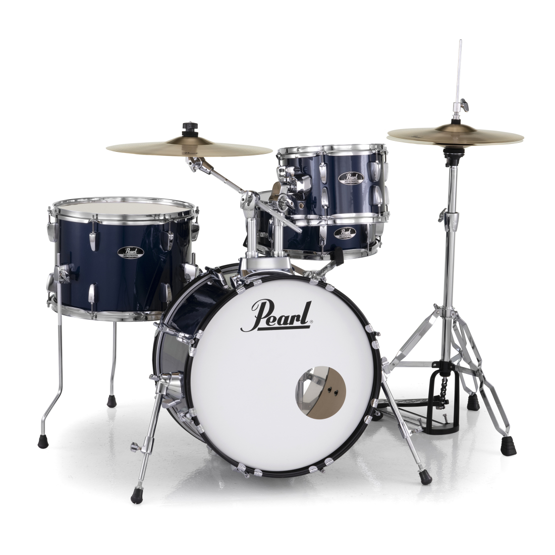 Roadshow Complete Drum Kit (18,10,14,SD) with Hardware and Cymbals - Royal Blue Metallic