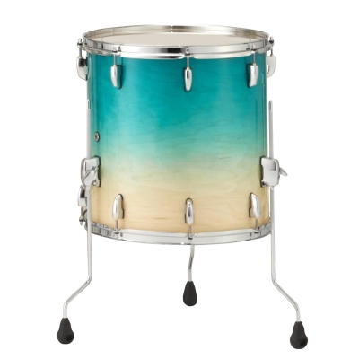 Pearl - Masters Maple Complete 14x14 Floor Tom - Aquamarine Fade