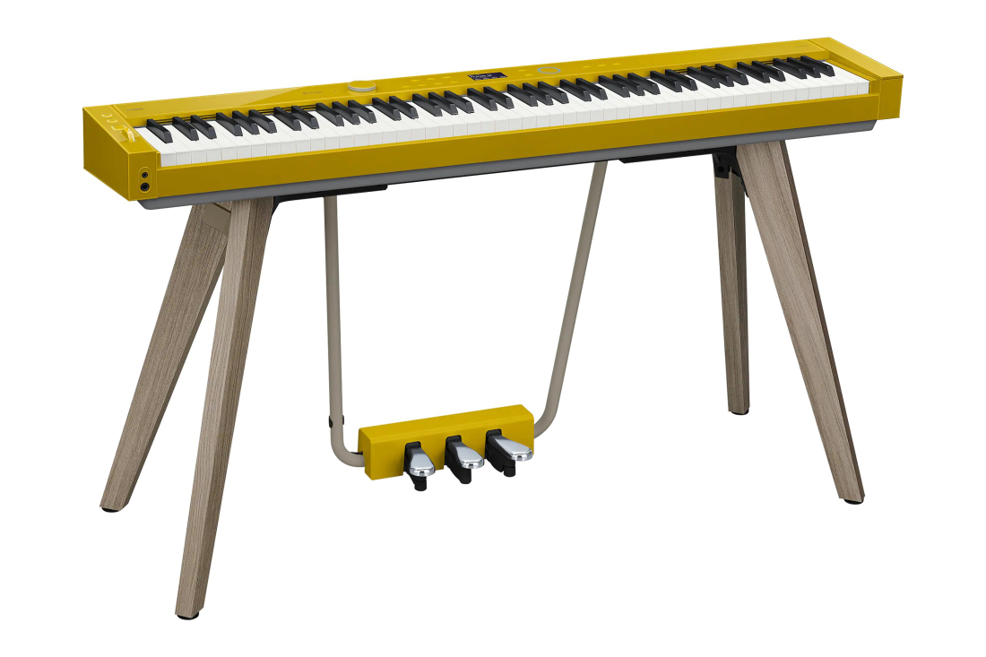 Privia PX-S7000 88-Key Digital Piano with Stand & Pedals - Harmonious Mustard
