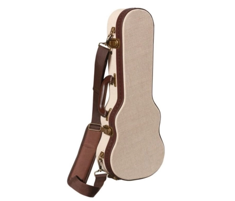 Deluxe Wood Case for Soprano Style Ukulele - Journeyman Burlap