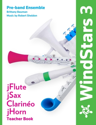 Nuvo - WindStars 3: Teacher Book for jFlute, jSax, Clarineo, jHorn - Bauman/Sheldon - Book