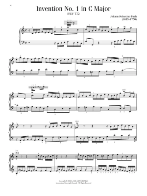 Intermediate J.S. Bach Favorites - Piano - Book