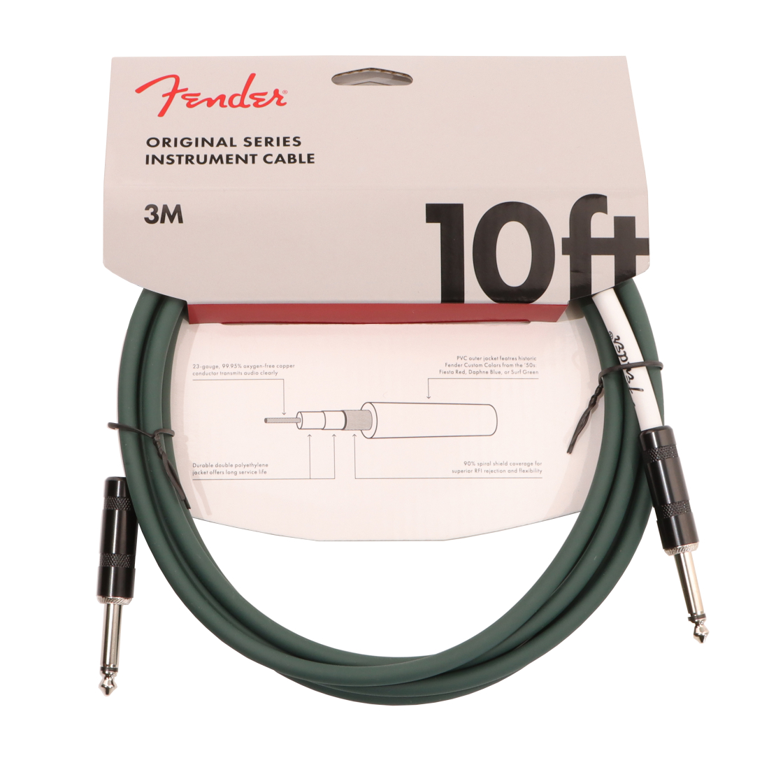 Original Series Instrument Cable, 10\', Sherwood Green