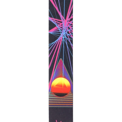 Outrun Polyester Guitar Strap - Neon Stars