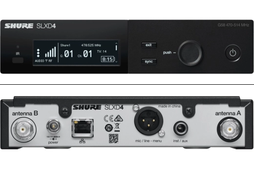 SLXD14 Digital Wireless System with DL4 Lavalier Mic (H55: 514-558 MHz)