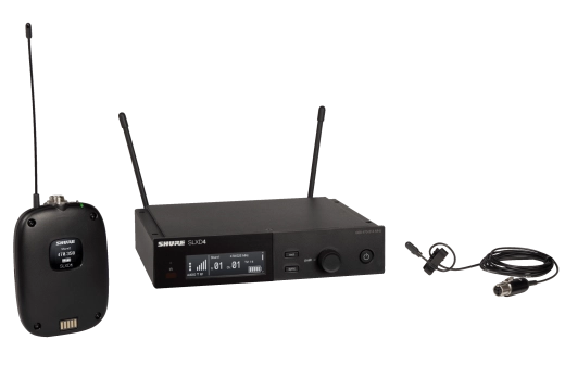 Shure - SLXD14 Digital Wireless System with DL4 Lavalier Mic  (J52: 558-616 MHz)