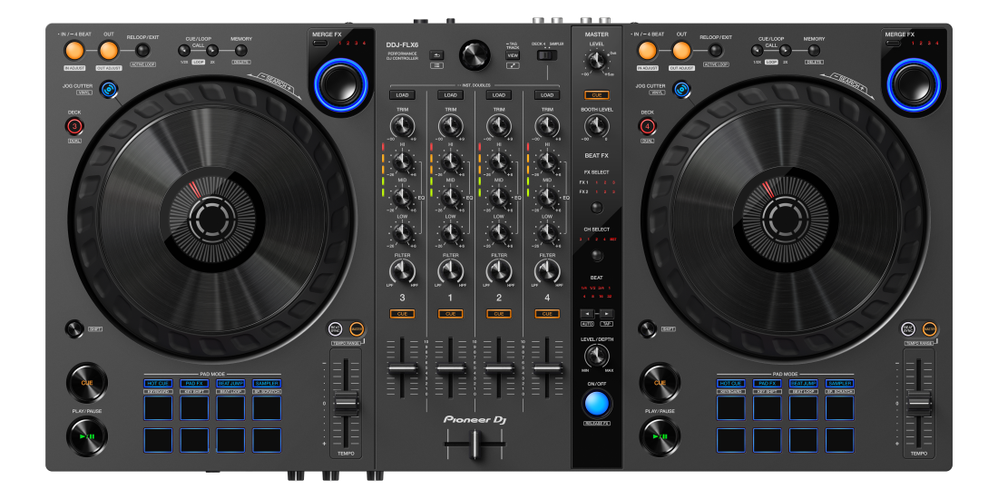 DDJ-FLX6-GT 4-channel DJ Controller for rekordbox, Serato & Virtual DJ -  Matte Grey