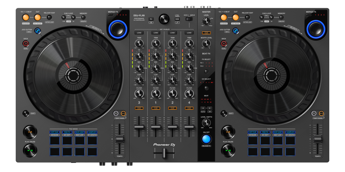 Pioneer DJ DDJFLX6GT 4channel DJ Controller For Rekordbox, Serato