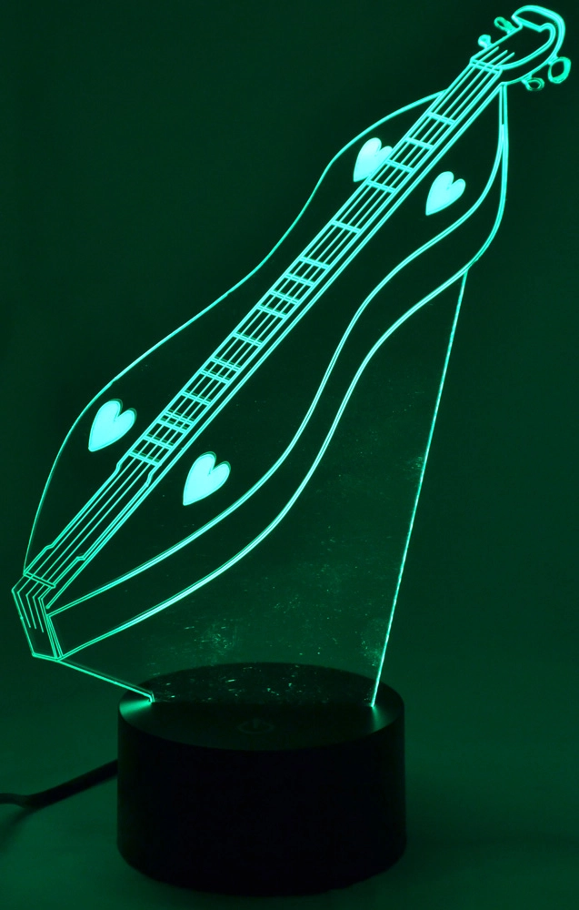 3D LED Lamp Optical Illusion Light (7 Colour Changing) - Dulcimer