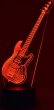 AIM Gifts - 3D LED Lamp Optical Illusion Light (7 Colour Changing) - Electric Bass