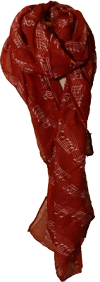 AIM Gifts - Fashion Scarf, Music Notes - Red