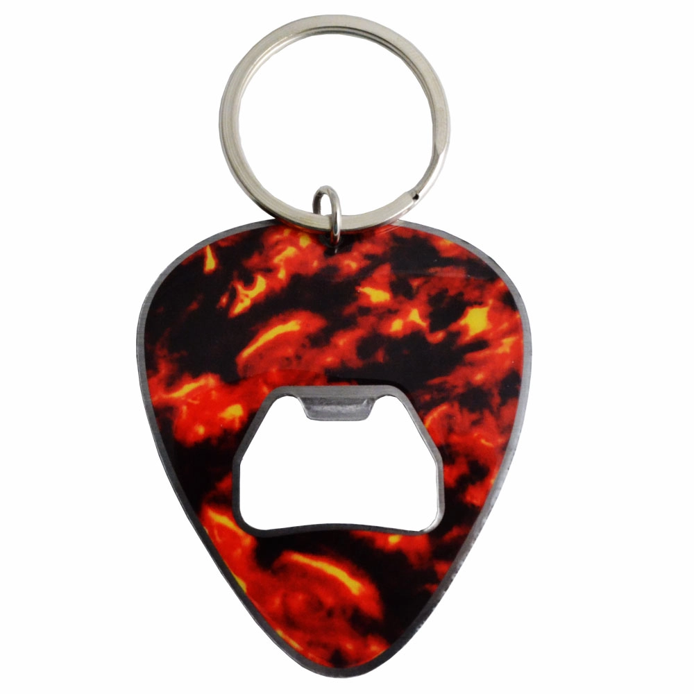 Guitar Pick Bottle Opener Keychain