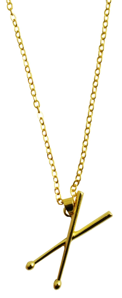 Necklace - Drumsticks - Gold Finish