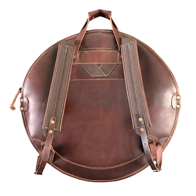 22\'\' Leather Backpack Cymbal Bag - Brown