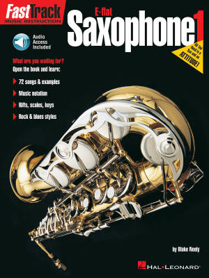 Hal Leonard - FastTrack E-flat Saxophone Method Book 1 - Neely - Book/Audio Online