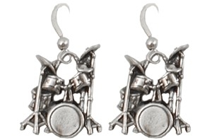 AIM Gifts - Sterling Silver Earrings: Drum Set