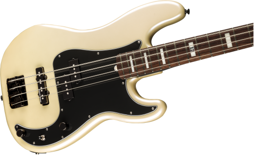 Duff McKagan Deluxe Precision Bass, Rosewood Fingerboard, with Gigbag - White Pearl