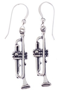 Sterling Silver Earrings: Trumpet