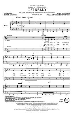 Get Ready (from Ain\'t Too Proud) - Robinson/Emerson - SATB