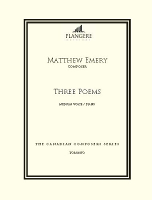 Plangere - Three Poems - Emery - Medium Voice/Piano - Book