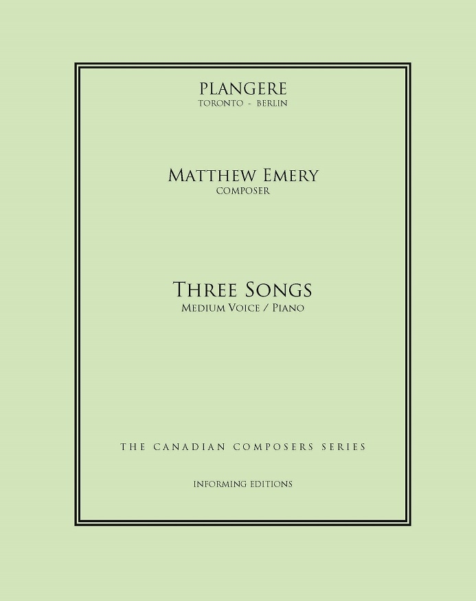 Three Songs - Emery - Medium Voice/Piano - Book