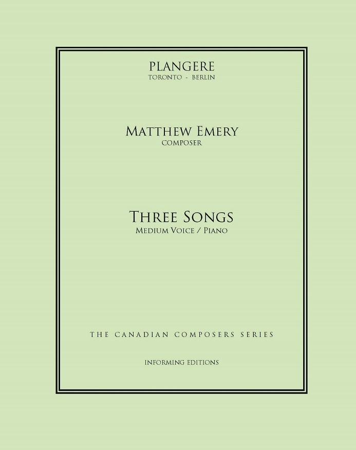 Three Songs - Emery - Medium Voice/Piano - Book