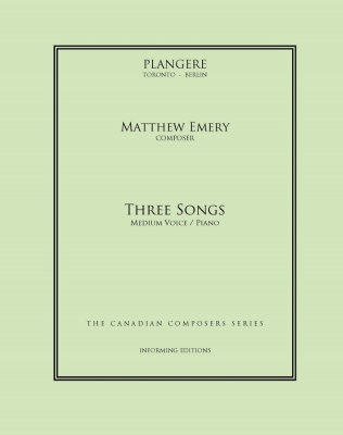 Plangere - Three Songs - Emery - Medium Voice/Piano - Book